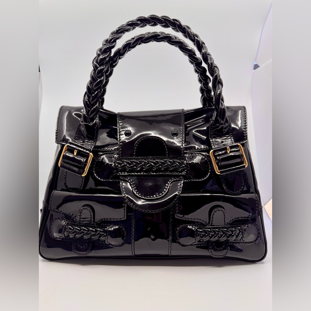 Valentino Histoire Patent Leather Bag